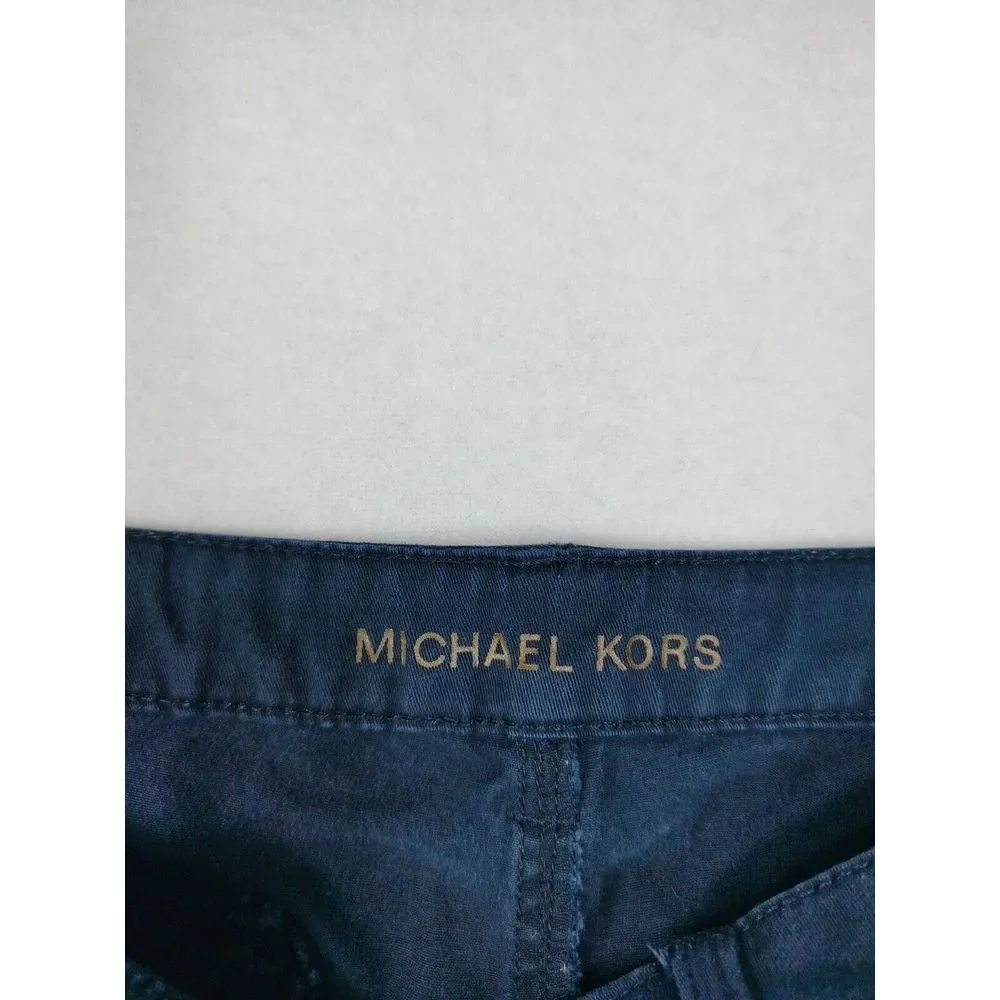 Michael Kors Women's Pants Black‎ Skinny Slim Ankle Bikercore Bikelife Edgy Punk